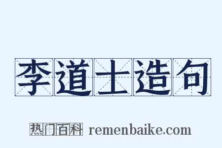 李道士造句是什么意思的图片